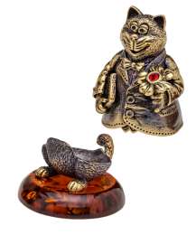 Колокольчик кот с цветком 